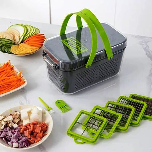 Vegetable chopper with 22 cutting functions