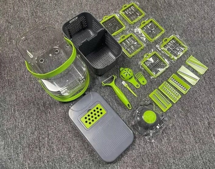 Vegetable chopper with 22 cutting functions