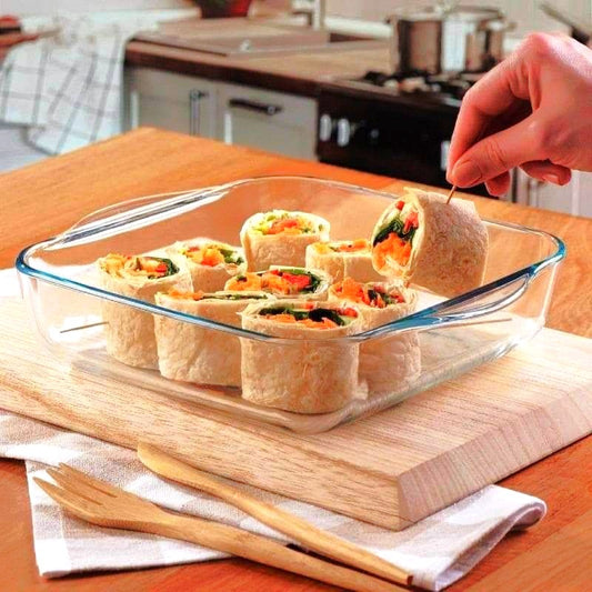 Two-piece square oven casserole set