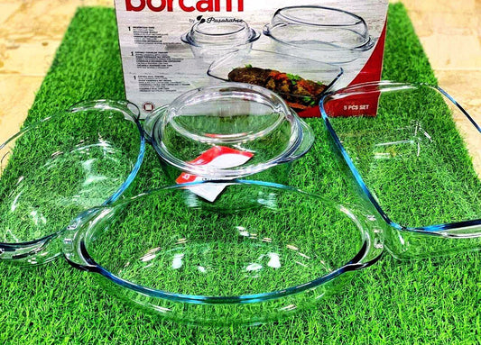 Borcam 5-Piece Turkish Glass Casserole Set